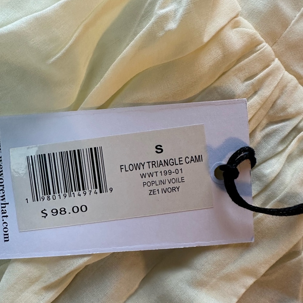 WeWoreWhat Ivory Flowy Triangle Cami